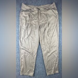 Sundance Pants Women's 100% Tencel Khaki 16 Casual Career Pleated